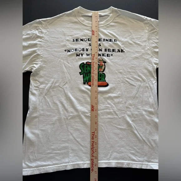 Vintage Y2K Senor Wiener Graphic Tee - Size Large - Picture 5 of 6